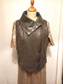 leather gilet