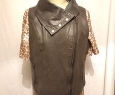 leather gilet