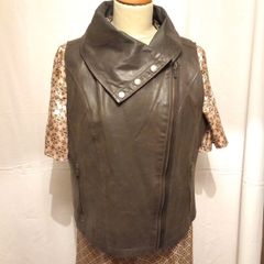 leather gilet