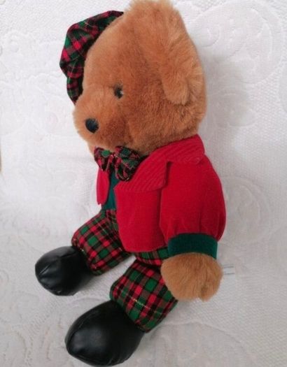 Rare Vintage Tartan Bear 1990