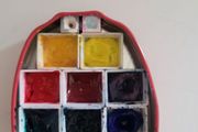Handmade travel watercolour palette