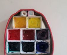 Handmade travel watercolour palette
