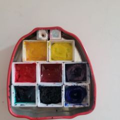 Handmade travel watercolour palette