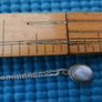 Vintage 80s Round Moonstone Pendant Sterling Silver 925  Necklace 2,2g L9,5" Image 7