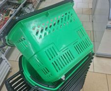 Shopping baskets.