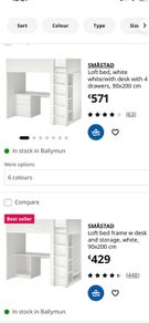 IKEA Loft desk bed