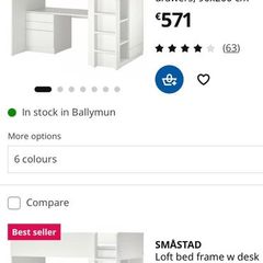 IKEA Loft desk bed