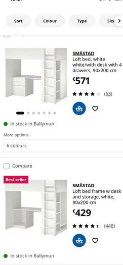 IKEA Loft desk bed