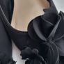 ZARA black satin ruffle kitten heels Sz 40 (Fit 7-7.5UK) - Rrp 59.99 Image 7