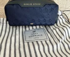 Anya Hindmarch girlie stuff pouch navy