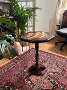 Vintage Wooden Chess Table