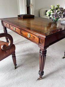 Antique Library Table/Desk & Chair