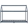 Kids Bed Frame Grey Solid Pine Wood 90x200 cm Image 3