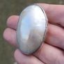 Early Twentieth Century Sterling Silver Mother Of Pearl Brooch Image 3