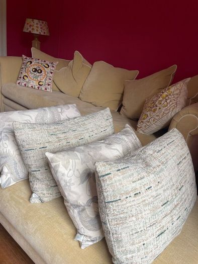 Beautiful designer feather & down cushions
