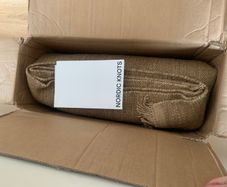 Nordic Knots rug, new in box - wool, jute