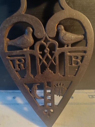 Ultra Rare 19th Century Masonic Trivet(1 of 7 Worldwide)