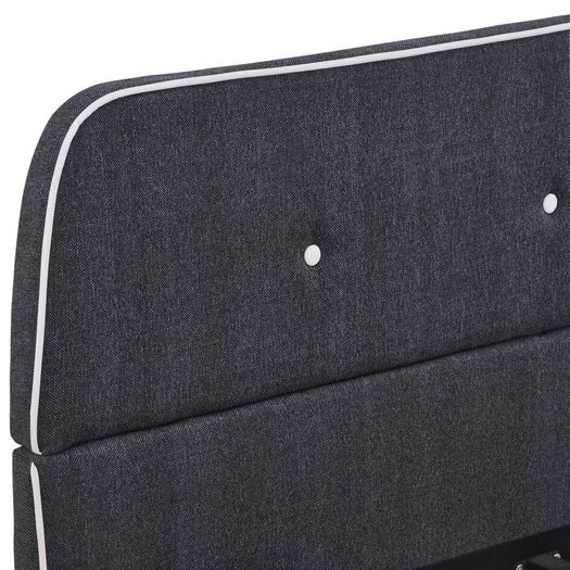 Bed Frame Dark Grey Fabric 135x190 cm