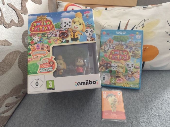 Wii U Animal Crossing New in the Box with figures and cards