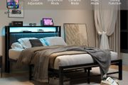 King Size Bed Base with Charging Station