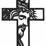 Jesus Christ Cross Wall Art Modern Christian Home Decor Image 3