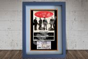 U2 Slane Castle 2001 Concert Poster with ticket A4 size framed.