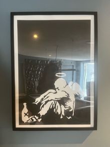 Banksy print with frame