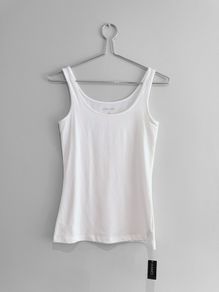 New Dunnes Stores White Stretch Vest Top