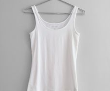 New Dunnes Stores White Stretch Vest Top