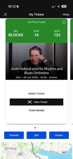 2 Tickets  For Jools Holland And His Rhythm And Blues