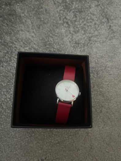 Coach Pink Leather Strap Watch for Women