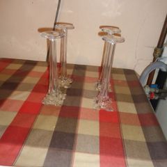 Vintage Glass Pillars x 4 for Sale