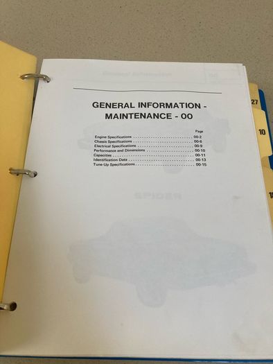 Fiat 124 Spider Factory Shop Manual