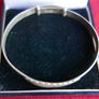 Solid Sterling Silver Vintage Bangle  Expandable Buckle 7,07g Image 2