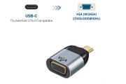 USB-C Thunderbolt 3 (Male) to VGA/WQXGA (Female) (2K/QHD/Full HD) [2560x1440@60Hz] Gold-Plated/Aluminum-Alloy Adapter (Brand New/Warranty)