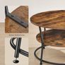 Coffee table with 2 shelves concrete grey Image 8