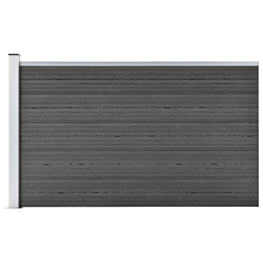 Fence Panel WPC 175x105 cm Black