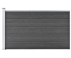 Fence Panel WPC 175x105 cm Black