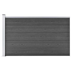Fence Panel WPC 175x105 cm Black