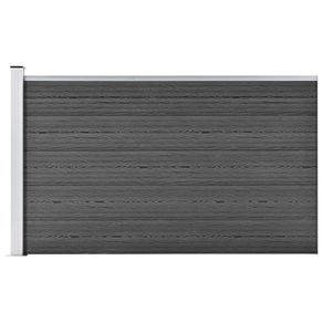 Fence Panel WPC 175x105 cm Black