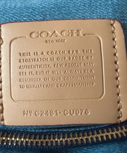 Coach Tabby 26 in quilted denim