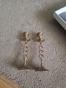 brass candle holders