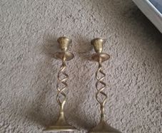 brass candle holders