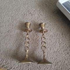 brass candle holders