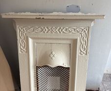 Antique cast iron fireplace