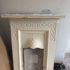 Antique cast iron fireplace