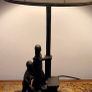 irish bronze sculpture lamp Image 3