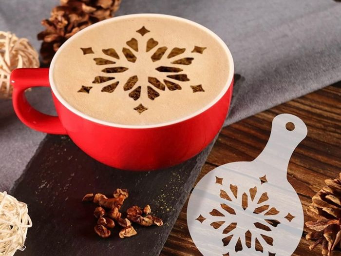 Coffee Stencils, Coffee Accessories Set 31PCS, Chocolate Shaker Duster, Cappuccino Coffee Barista Latte Hot Chocolate Cocoa Cake Design Decoration Duster Coffee Art Coffee Toppers (FREE POSTAGE)