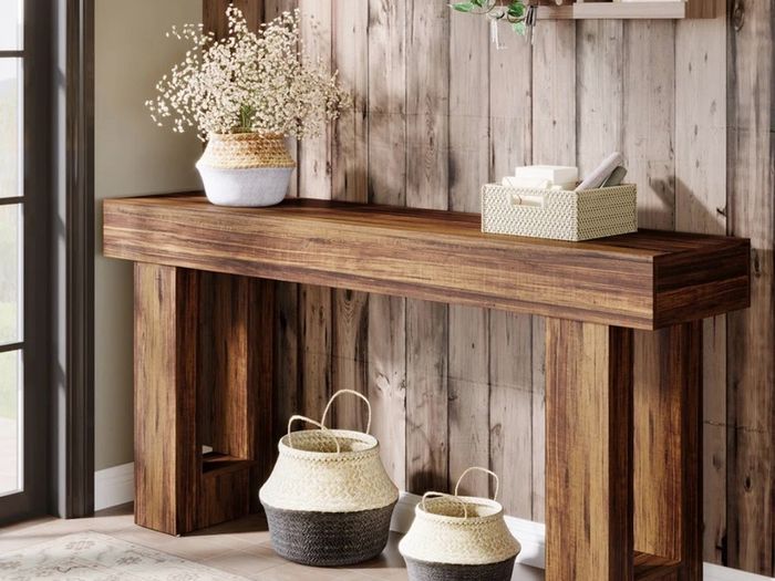 Rustic Brown Console Table  160cm