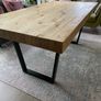 Solid Reclaimed Pine Industrial Style Dining Table 180cm Image 5